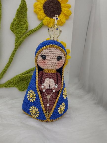Santinha em crochê - Nossa Senhora