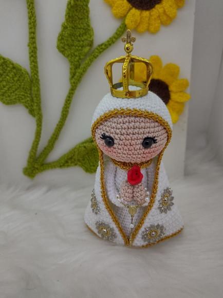 Santinha em crochê - Nossa Senhora