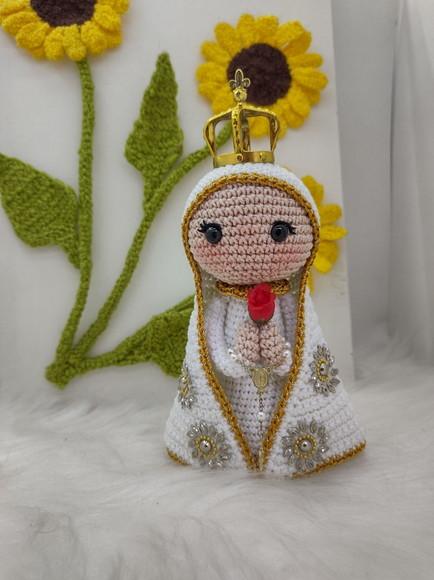 Santinha em crochê - Nossa Senhora