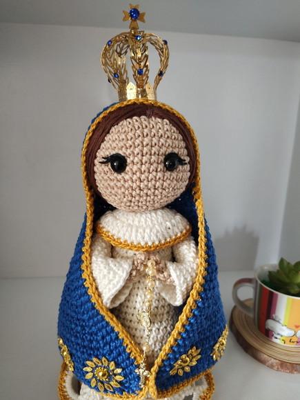 Santinha em Crochê - Nossa Senhora Aparecida