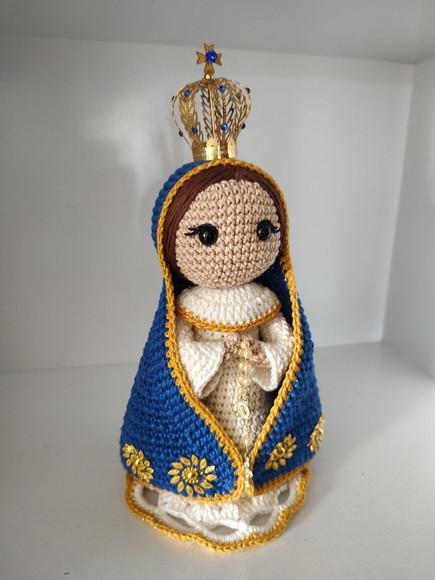Santinha em Crochê - Nossa Senhora Aparecida
