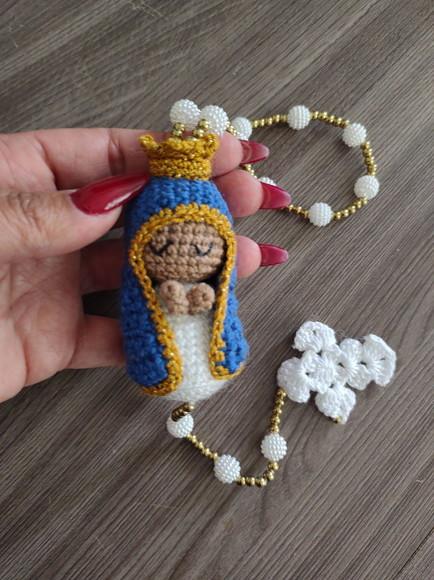 Terço Mariano em Crochê - Nossa Senhora
