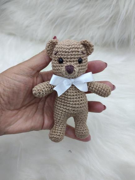 Trio de Mini Ursinho em Crochê - Amigurumi