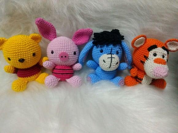 Turma do Ursinho Pooh em Amigurumi