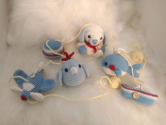 Varal de Berço com Amigurumis