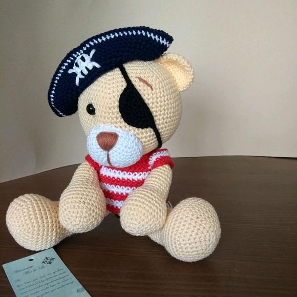Urso Pirata da Artesanato Flor de Lis