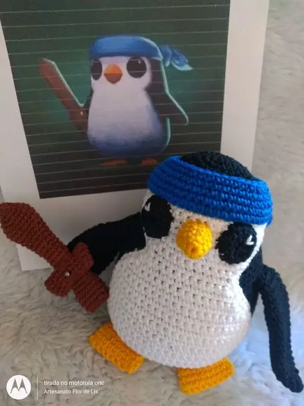 Amigurumi - Boneco Pengu Featherknight de Crochê