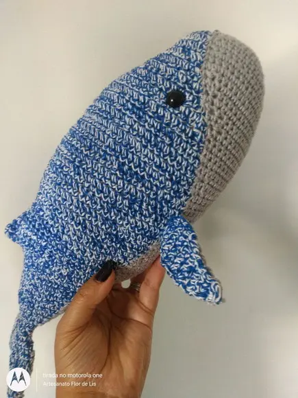 Amigurumi Baleia Azul em Crochê