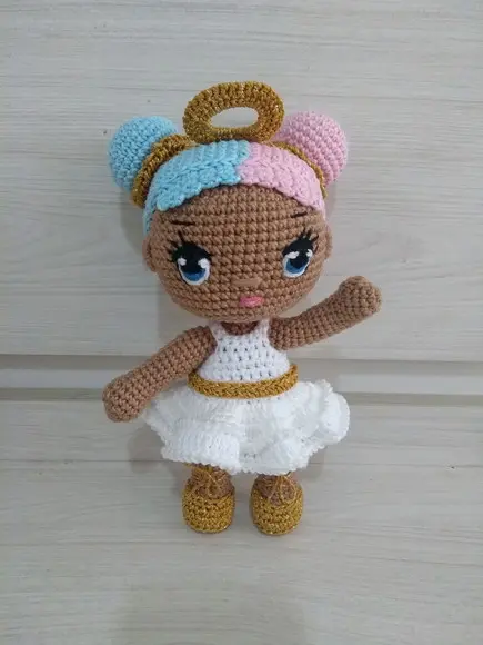 Amigurumi Boneca Algodão Doce