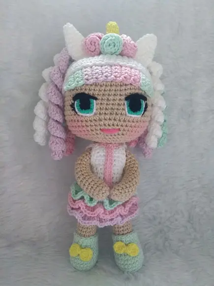 Amigurumi Boneca Lol Unicórnio