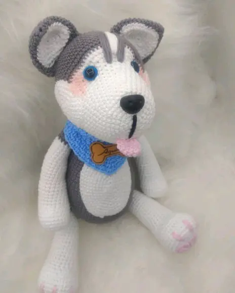 Amigurumi Cachorrinho Husk Siberiano
