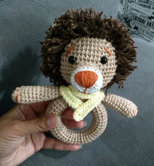 Amigurumi Chocalho Leão