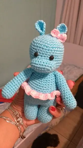Amigurumi Hipopótamo Bailarina