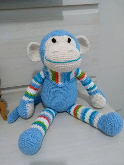 Amigurumi Macaco Colorido