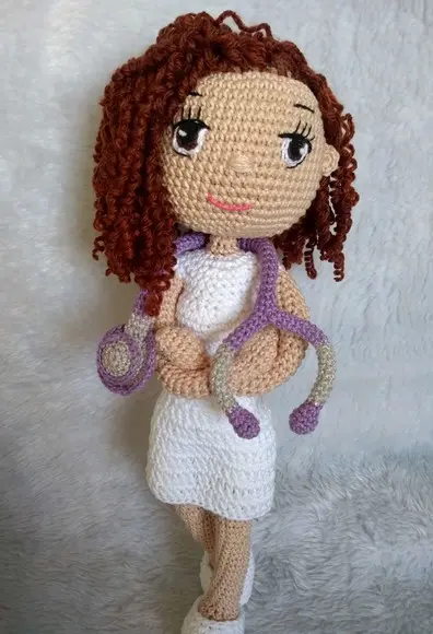 Amigurumi Profissões - Veterinária