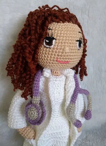 Amigurumi Profissões - Veterinária