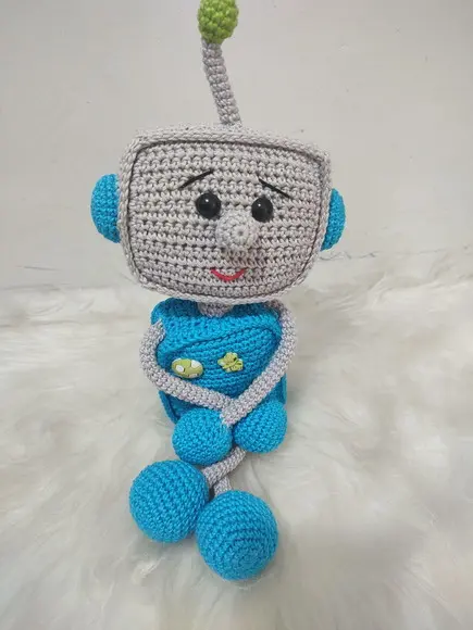 Amigurumi Robô em Crochê