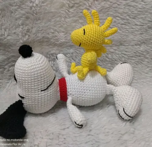 Amigurumi Snoopy com Woodstock
