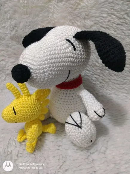 Amigurumi Snoopy com Woodstock