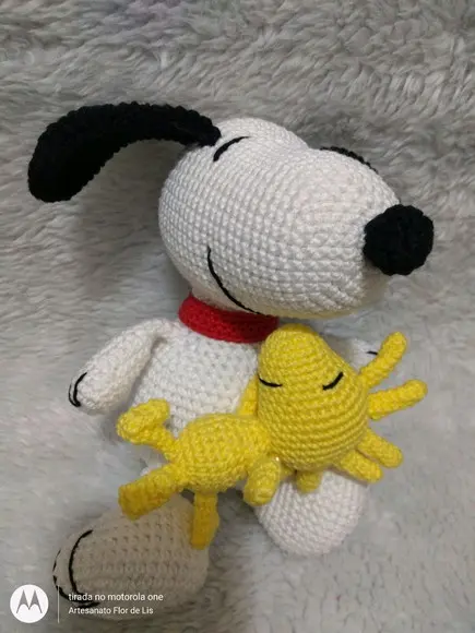 Amigurumi Snoopy com Woodstock