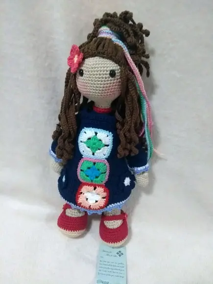 Boneca Hippie em crochê
