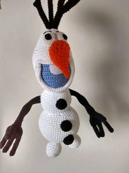 Boneco de Neve Amigurumi