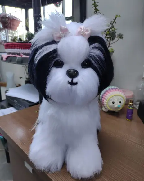 Cachorrinho Shitzu - Amigurumi de Crochê