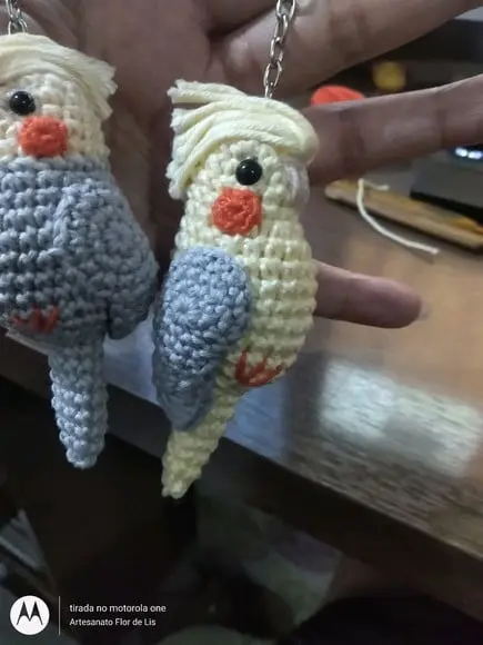 Chaveiro de Crochê Calopsita