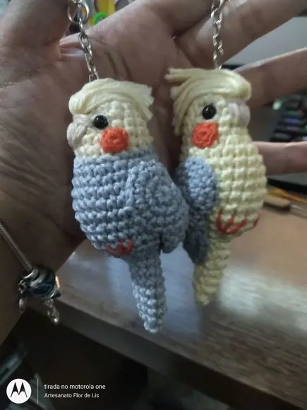 Chaveiro de Crochê Calopsita