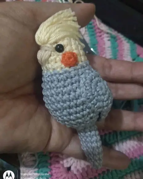 Chaveiro de Crochê Calopsita