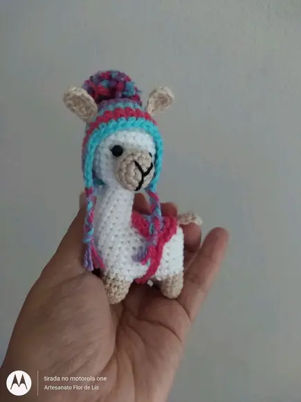 Chaveiro de crochê Lhama