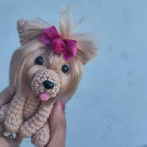 Chaveiro Yorkshire Terrier em Crochê