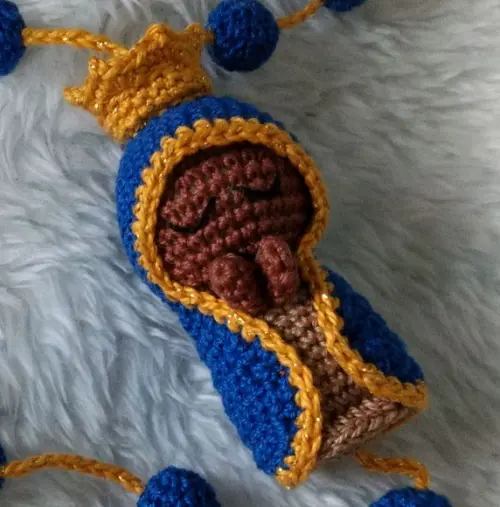 Chaveiro Nossa Senhora Aparecida em crochê