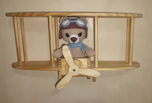 Enfeite para Porta Maternidade Urso Aviador
