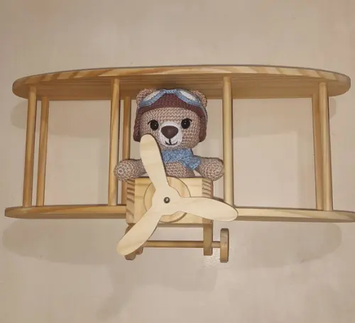 Enfeite para Porta Maternidade Urso Aviador
