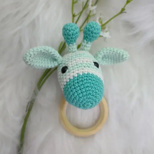 Kit Baby em Crochê com Naninha - Tema Girafa
