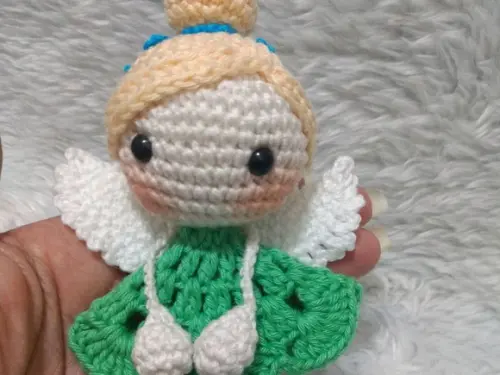 Mini Bonequinha de crochê Fada Sininho