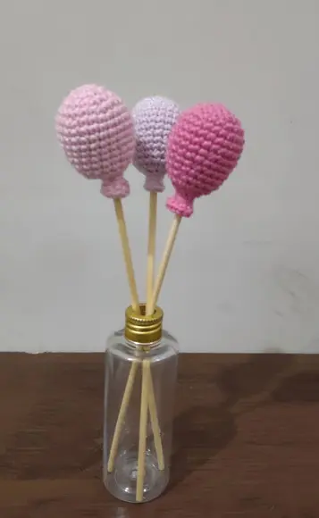 Mini Corações em Crochê com palito