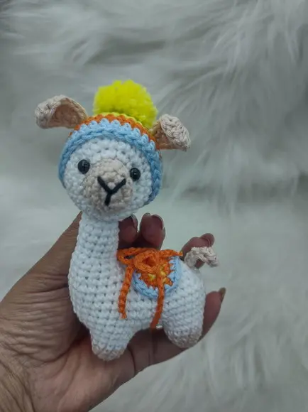 Mini Lhama De Crochê