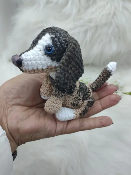Mini Pet Salsicha - Amigurumi De Crochê