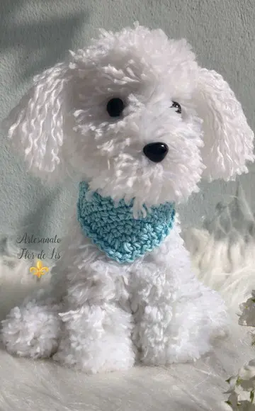 Mini Poodle - Amigurumi de Crochê