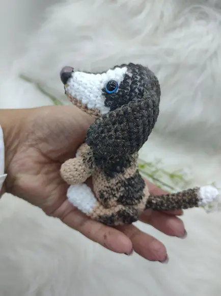 Mini Pet Salsicha - Amigurumi De Crochê