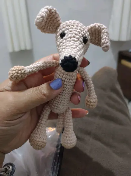 Mini Pet Galgo/Wippet - Amigurumi de crochê