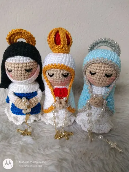Mini Santinhas da Artesanato Flor de Lis