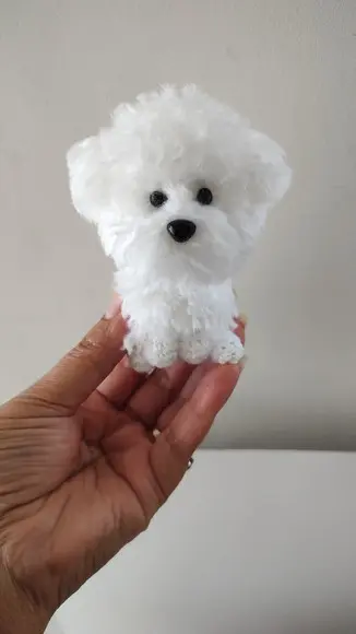 Miniatura Poodle - Amigurumi de Crochê com Feltragem