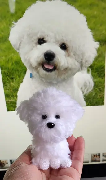 Miniatura Poodle - Amigurumi de Crochê com Feltragem