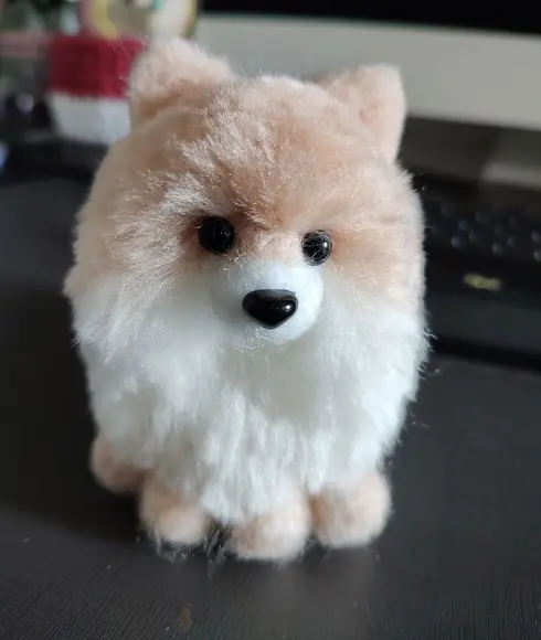 Miniatura Spitz - Amigurumi de Crochê com Feltragem