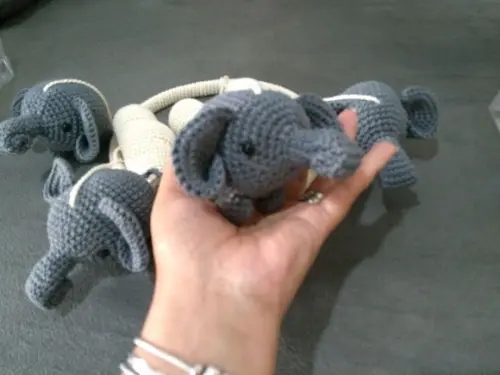 Mobile de Croche Elefante e Nuvem