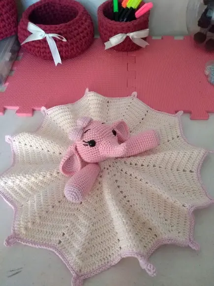 Naninha ou Manta do Apego em Crochê