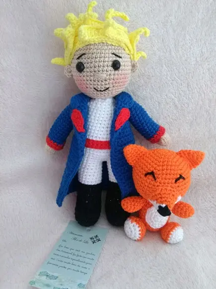 Pequeno Principe e Raposa da Artesanato Flor de Lis